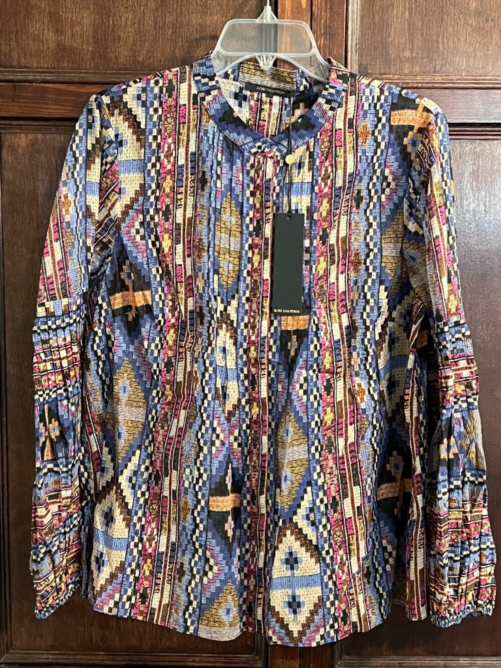 KOBI HALPERIN MELODY BLOUSE COTTON SOUTHWEST PRINT